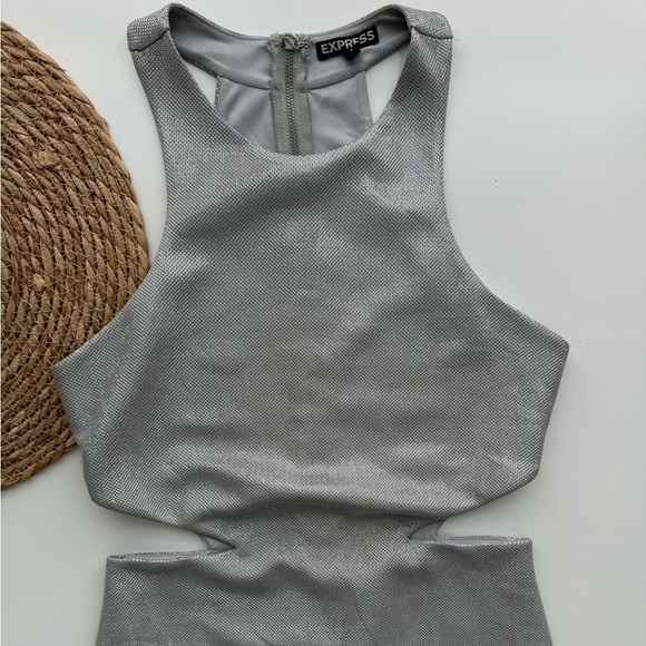 Express Silver Cutout Sheath Dress‎ Size 8 - Picture 4 of 11